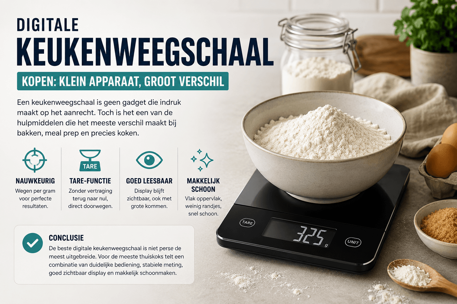 Digitale keukenweegschaal kopen: waar let je op?